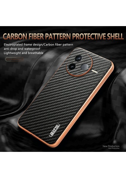 Xiaomi Redmi K80 5g Kılıf Galvanik Karbon Fiber Doku Pu+Tpu Telefon Kapağı-Kahverengi Için (Yurt Dışından) fiyatları