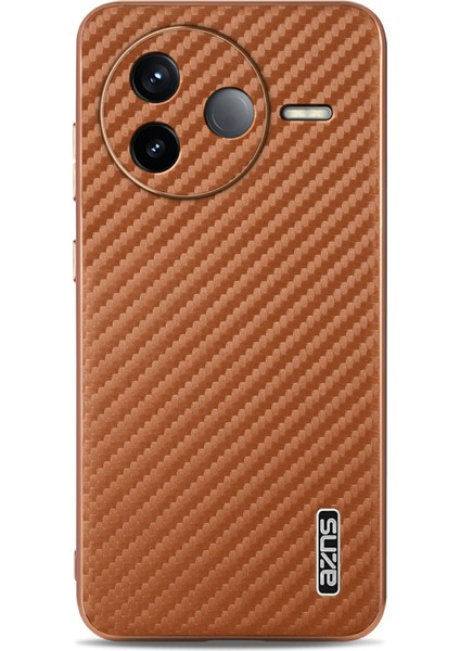 Xiaomi Redmi K80 5g Kılıf Galvanik Karbon Fiber Doku Pu+Tpu Telefon Kapağı-Kahverengi Için (Yurt Dışından) indirimleri
