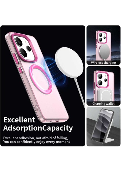 Xiaomi Redmi Note 14 4g (163.25X76.55X8.16MM) Kılıf Magsafe Anti Drop Hibrit Telefon Arka Kapak-Kırmızı ile Uyumlu (Yurt Dışından) fırsatları