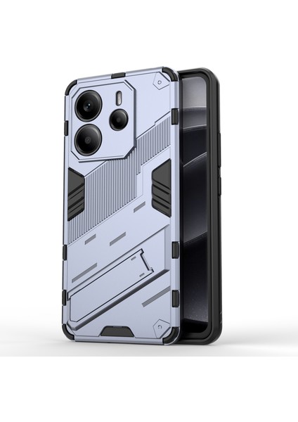 Xiaomi Redmi Note 14 4g (163.25X76.55X8.16MM) Kılıf Pc+Tpu Kickstand-Koyu Mavi ile Darbeye Dayanıklı (Yurt Dışından)