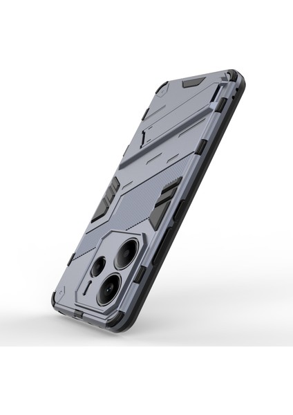Xiaomi Redmi Note 14 4g (163.25X76.55X8.16MM) Kılıf Pc+Tpu Kickstand-Koyu Mavi ile Darbeye Dayanıklı (Yurt Dışından) modelleri