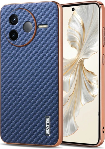 Xiaomi Redmi K80 5g Kılıf Galvanik Karbon Fiber Doku Pu + Tpu Telefon Kapağı-Mavi Için (Yurt Dışından)