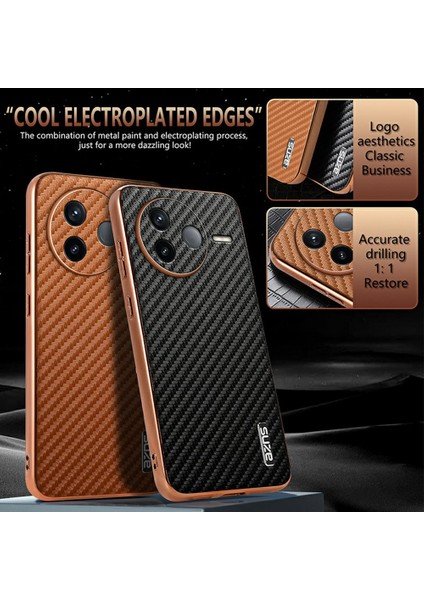 Xiaomi Redmi K80 5g Kılıf Galvanik Karbon Fiber Doku Pu + Tpu Telefon Kapağı-Mavi Için (Yurt Dışından) fırsatları