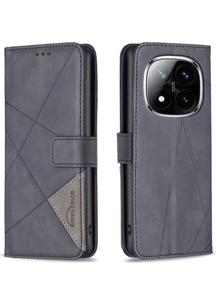 Xiaomi Redmi Note 14 Pro 4g Kılıf Deri Cüzdan Standı-Balck Için (Yurt Dışından)