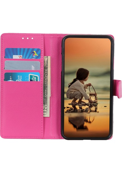 Xiaomi Redmi Note 14 5g Pu Deri Litchi Doku-Gül Için (Yurt Dışından)