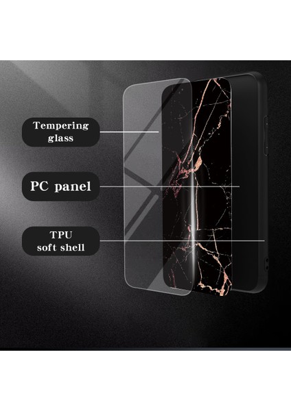 Xiaomi Poco X7 5g/redmi Not 14 Pro 5g Durumda Mermer Desen Temperli Cam + Pc + Tpu Koruyucu Telefon Kapağı-Kan Kırmızı Mermer (Yurt Dışından) modelleri