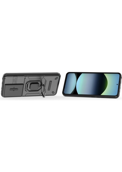 Xiaomi Redmi Için Not 14 4g (163.25X76.55X8.16MM) Kılıf Pc + Tpu Kickstand Telefon Koruyucu Lens Kapağı-Balck (Yurt Dışından) modelleri