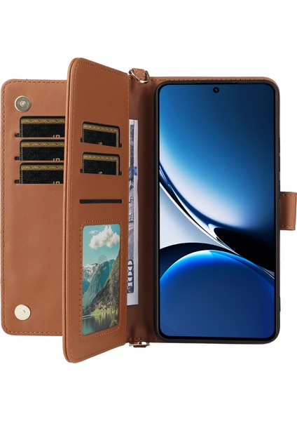 Xiaomi Poco X7 Pro 5g/redmi Turbo 4 5g Için Omuz Askılı Deri Telefon Kapağı-Kahverengi (Yurt Dışından) fiyatları