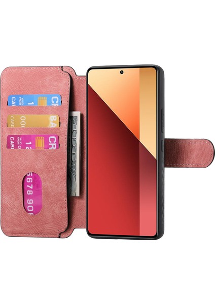 Xiaomi Redmi Için Not 13 Pro 5g Kılıf Caseneo Ayrılabilir Manyetik Rfıd Blok Deri Telefon Cüzdan Kapağı-Pembe (Yurt Dışından)