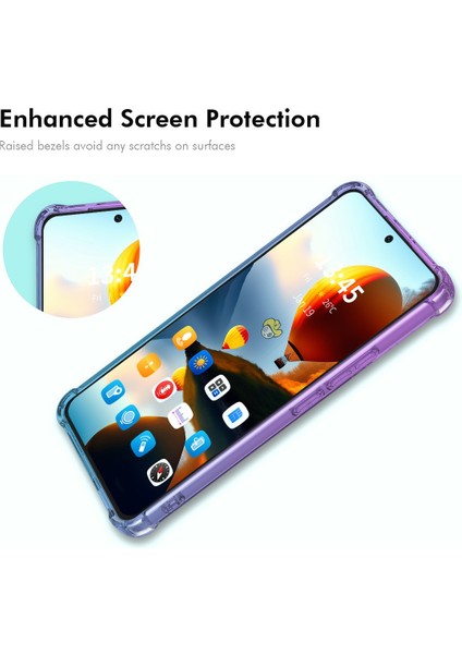 Xiaomi Redmi Için Not 14 5g Kılıf Gradyan Serisi Kalınlaşmış Dört Köşe Anti-Drop Tpu Telefon Kapağı-Siyah/altın (Yurt Dışından) modelleri