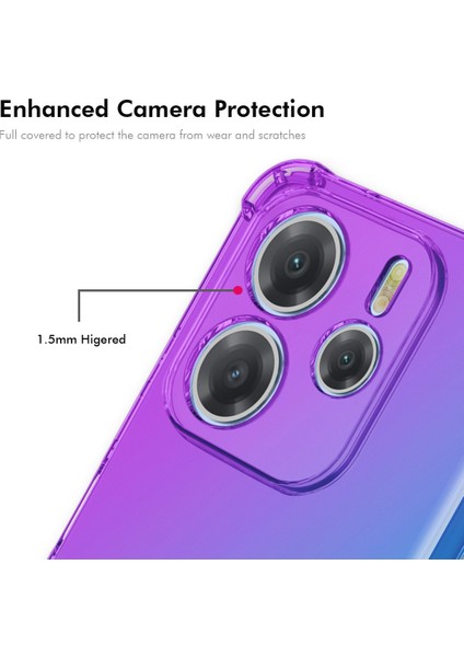 Xiaomi Redmi Için Not 14 5g Kılıf Gradyan Serisi Kalınlaşmış Dört Köşe Anti-Drop Tpu Telefon Kapağı-Siyah/altın (Yurt Dışından) fırsatları