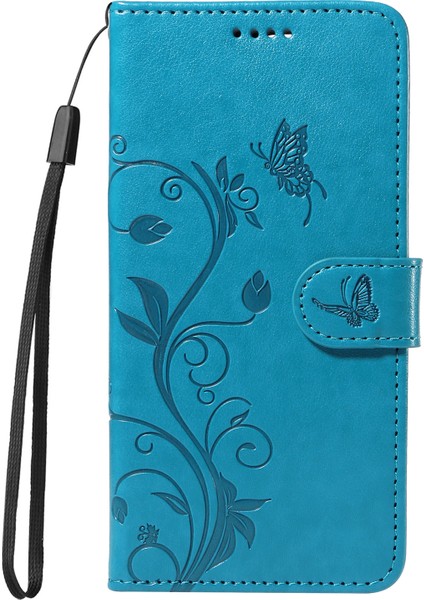 Xiaomi Redmi Note 14 4g (163.25X76.55X8.16MM) Pu Çiçek Desenli Cüzdan Standlı Telefon Kapağı-Mavi (Yurt Dışından) modelleri