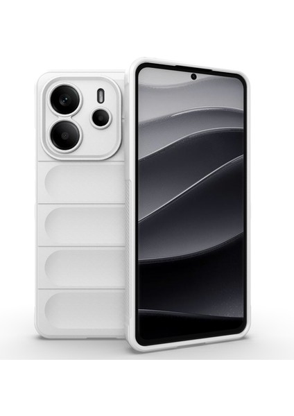 Xiaomi Redmi Note 14 4g (163.25X76.55X8.16MM) Kılıf Anti-Drop Yumuşak Tpu Sağlam Telefon Arka Kapak-Beyaz (Yurt Dışından)