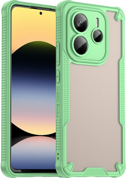 Xiaomi Redmi Note 14 5g Kılıf Hibrit Buzlu Telefon Arka Kapak-Yeşil (Yurt Dışından)