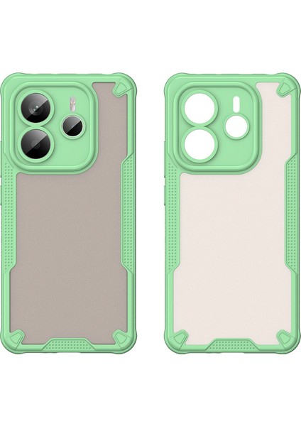 Xiaomi Redmi Note 14 5g Kılıf Hibrit Buzlu Telefon Arka Kapak-Yeşil (Yurt Dışından)