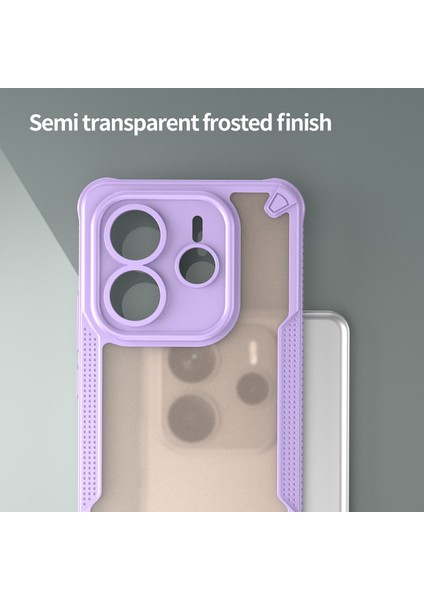 Xiaomi Redmi Note 14 5g Kılıf Hibrit Buzlu Telefon Arka Kapak-Mor Için (Yurt Dışından)