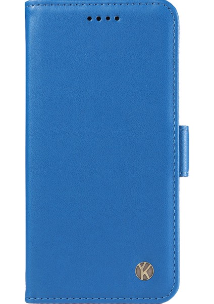 Xiaomi Redmi Note 14 4g (163.25X76.55X8.16MM) Cüzdan Yıkatu YK-003 Deri Stand Kapağı-Gök Mavisi (Yurt Dışından)