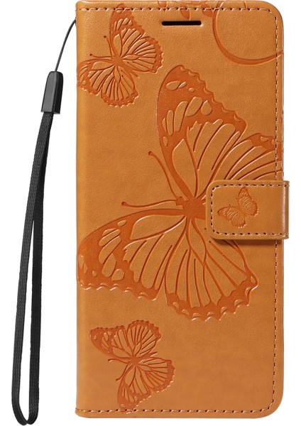 Xiaomi Redmi Note 14 Pro 4g Çiçek Baskılı Deri Stand - Sarı (Yurt Dışından)