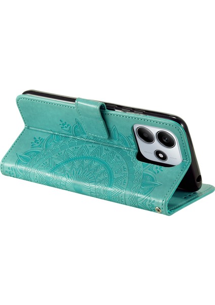 Xiaomi Redmi Note 14 4g (163.25X76.55X8.16MM) Baskılı Totem Pu Deri Cüzdan Telefon Kapağı-Nane Yeşili Için (Yurt Dışından) fırsatları