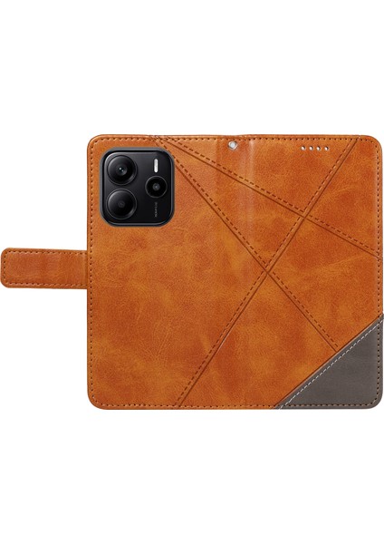 Xiaomi Redmi Note 14 4g (163.25X76.55X8.16MM) Geometrik Çizgili Tasarım Bilek Askılı Cüzdan-Kahverengi (Yurt Dışından) fırsatları