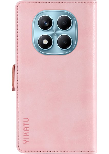 Xiaomi Redmi Için Not 14 Pro 4g Kılıf Yıkatu YK-007 Litchi Doku Pu Deri Cüzdan Telefon Kapağı-Pembe (Yurt Dışından)