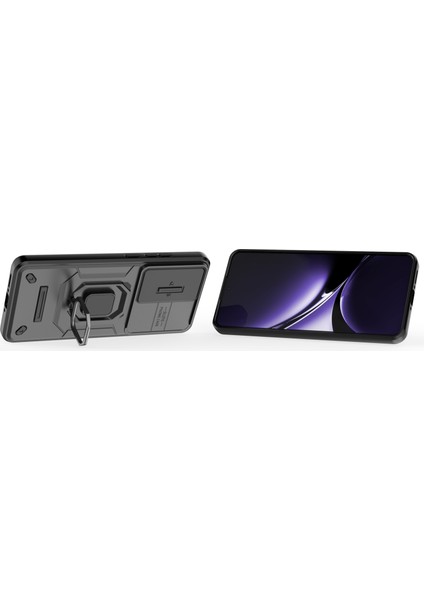 Xiaomi Poco X7 Pro 5g/redmi Turbo 4 5g Kılıf Pc + Tpu Kickstand Telefon Koruyucusu Lens Kapağı-Balck (Yurt Dışından)