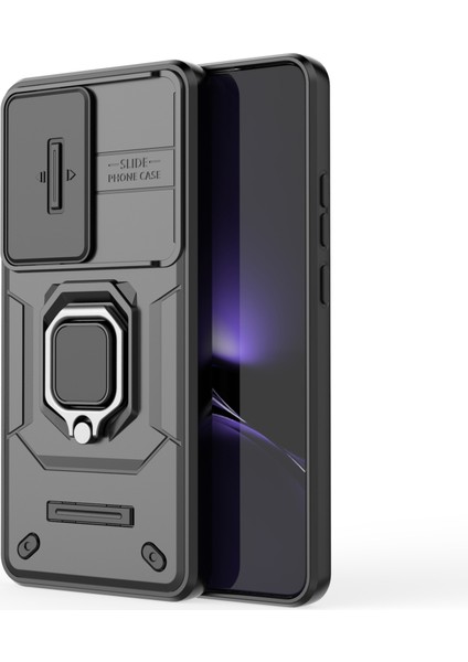 Xiaomi Poco X7 Pro 5g/redmi Turbo 4 5g Kılıf Pc + Tpu Kickstand Telefon Koruyucusu Lens Kapağı-Balck (Yurt Dışından)