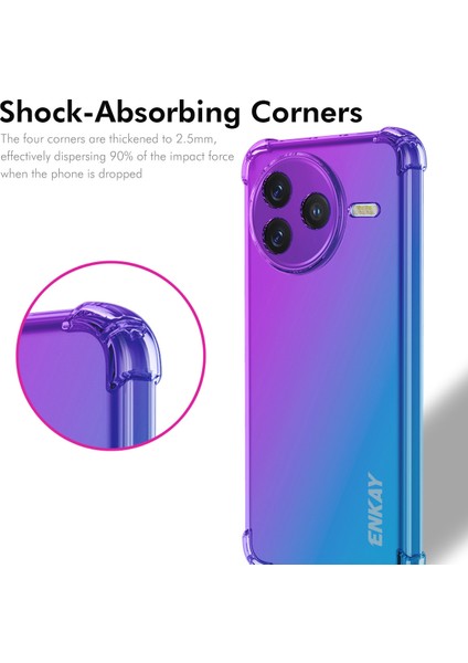 Xiaomi Redmi K80 5g Kılıf Gradyan Serisi Kalınlaşmış Dört Köşe Anti-Drop Tpu Telefon Kapağı-Mavi/pembe (Yurt Dışından) fiyatları