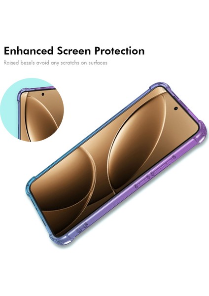 Xiaomi Redmi K80 5g Kılıf Gradyan Serisi Kalınlaşmış Dört Köşe Anti-Drop Tpu Telefon Kapağı-Mavi/pembe (Yurt Dışından) modelleri