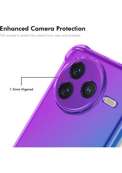 Xiaomi Redmi Için K80 5g Kılıf Gradyan Serisi Kalınlaşmış Dört Köşe Anti-Drop Tpu Telefon Kapağı-Siyah/altın (Yurt Dışından) fırsatları