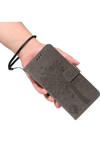 Xiaomi Redmi Note 14 Pro 4g Standlı Kedi Ağacı Desenli Deri Cüzdan Mobil Kapak-Gri (Yurt Dışından) indirimleri