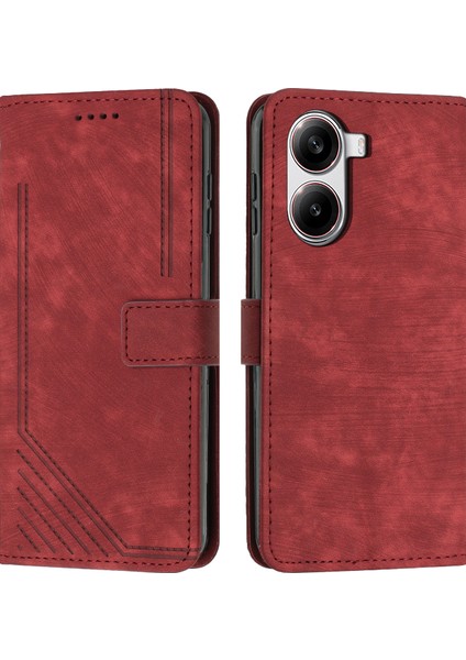 Xiaomi Redmi Turbo 4 5g/poco X7 Pro 5g Stand-Kırmızı Baskılı Hatlar Için (Yurt Dışından)