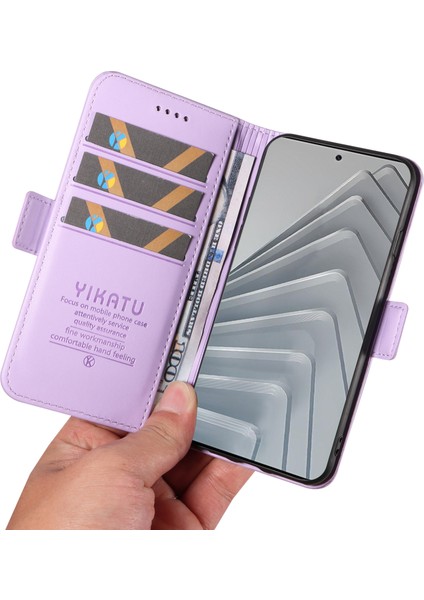 Xiaomi Redmi Note 14 4g (163.25X76.55X8.16MM) Cüzdan Yıkatu YK-003 Deri Stand Kılıfı - Açık Mor (Yurt Dışından) indirimleri