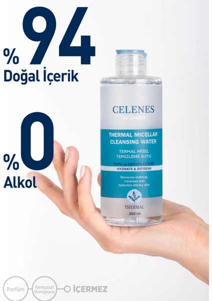 Nemlendirici ve Canlandırıcı Thermal Misel Temizleme Suyu Kuru ve Hassas Ciltler 250 ml
