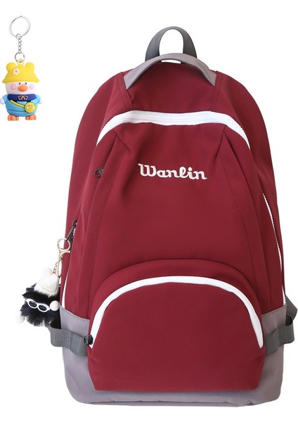 Gündelik Sırt Çantası Büyük Kapasiteli Banliyö Sırt Çantası Moda ve Çok Yönlü Naylon Öğrenci Okul (Yurt Dışından)