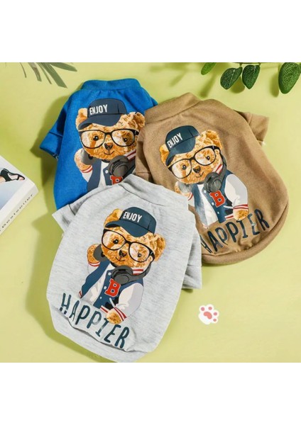 Ayı Desenli Küçük Köpek Sweatshirt