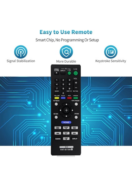 RMT-B110A Sony Blu-Ray Disk DVD Oynatıcı Için Uzaktan Kumandayı Değiştirin BDP-S580 BDP-S480 BDP-S280 BDP-S380 BDP-BX58 BDP-BX38 BDPS280 (Yurt Dışından) indirimleri