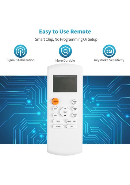 Midea Klima RG57B1/BGE RG57B/BGE RG57/BGE RG57A6/BGEF RG57E1/BGEU1 Için Yedek Uzaktan Kumanda (Yurt Dışından) modelleri