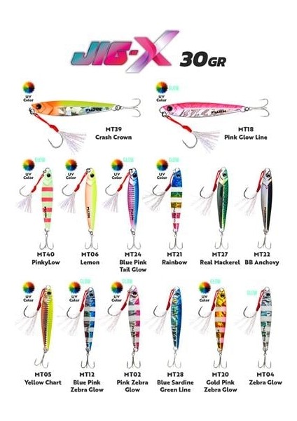 Jig-X 30GR Light Jigging Jig Yem