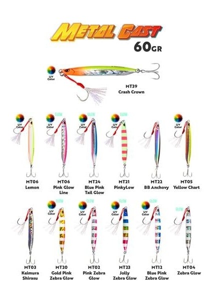 Metal Cast 60GR Shore Jig Metal Yem