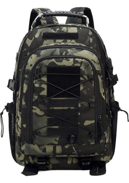 Açık Taktik Dağcılık Kamp Çantası 50-65L Büyük Kapasiteli Genişletilebilir Su Geçirmez Aşınmaya Dalı Omuz Çantası (Yurt Dışından)