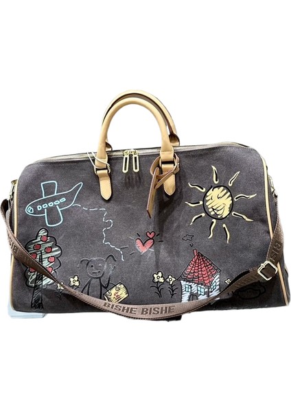 Büyük Kapasiteli Seyahat Çantası Spor Çantası Yoga Çantası (Yurt Dışından)