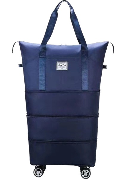 Tekerlekli Büyük Kapasiteli Seyahat Çantası Islak ve Kuru Çıkarılabilir Katlanabilir Unisex (Yurt Dışından)