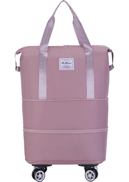 Tekerlekli Büyük Kapasiteli Seyahat Çantası Islak ve Kuru Çıkarılabilir Katlanabilir Unisex (Yurt Dışından)