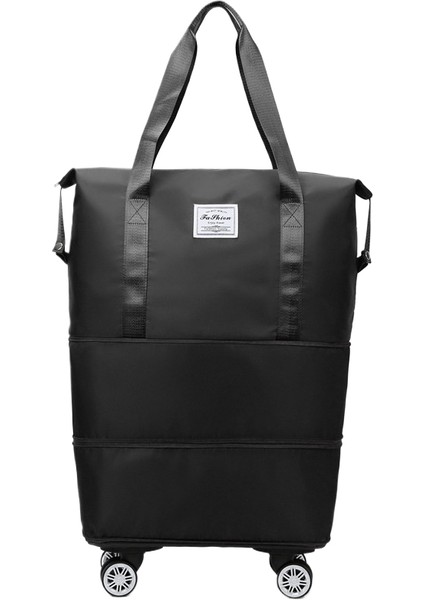 Tekerlekli Büyük Kapasiteli Seyahat Çantası Islak ve Kuru Çıkarılabilir Katlanabilir Unisex (Yurt Dışından)