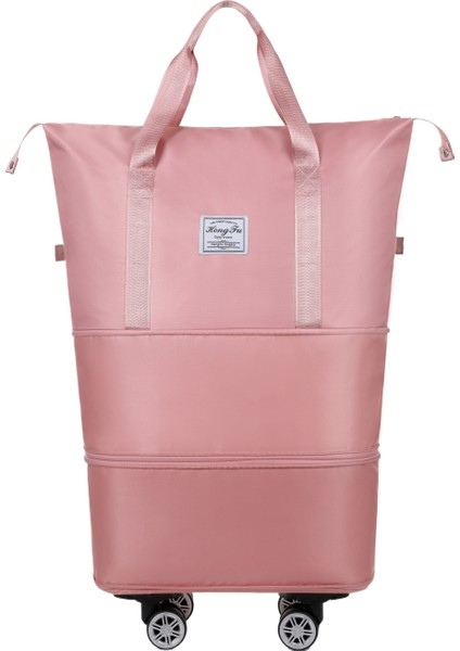 Tekerlekli Büyük Kapasiteli Seyahat Çantası Islak ve Kuru Çıkarılabilir Katlanabilir Unisex (Yurt Dışından)