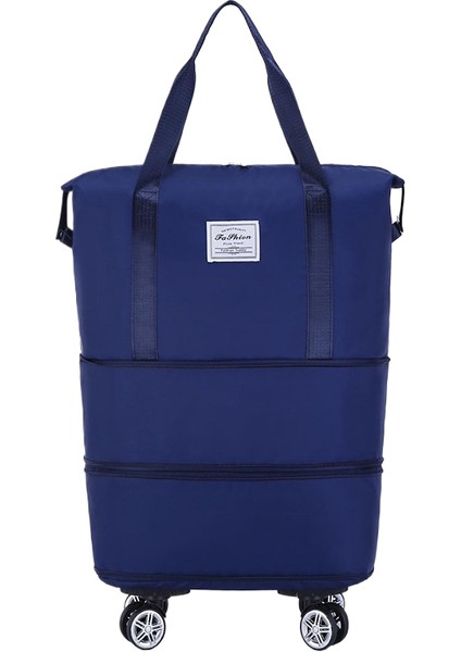 Tekerlekli Büyük Kapasiteli Seyahat Çantası Islak ve Kuru Çıkarılabilir Katlanabilir Unisex (Yurt Dışından)