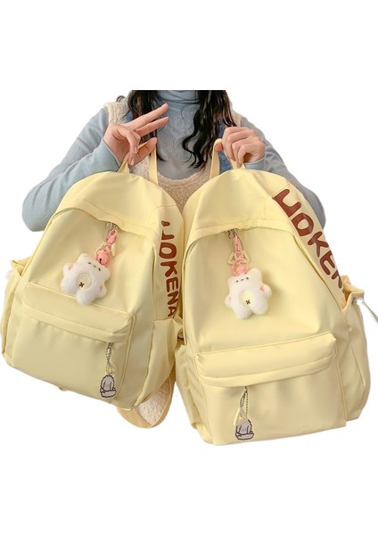 Kampüs Okul Çantasının Kore Versiyonu Büyük Kapasiteli Seyahat Eğlence Omuz Çantası (Yurt Dışından)