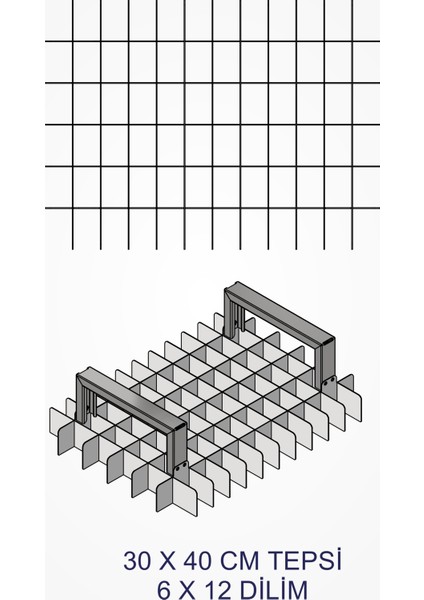 Baklava Dilimleme Bıçağı Paslanmaz Çelik Baklava Dilimi Iz Çıkarma Bıçağı, 30X40 Tepsi 6X12 Dilim fiyatları
