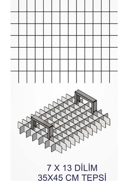 Baklava Dilimleme Bıçağı Paslanmaz Çelik Baklava Dilimi Iz Çıkarma Bıçağı, 35X45 Tepsi 7X13 Dilim fiyatları